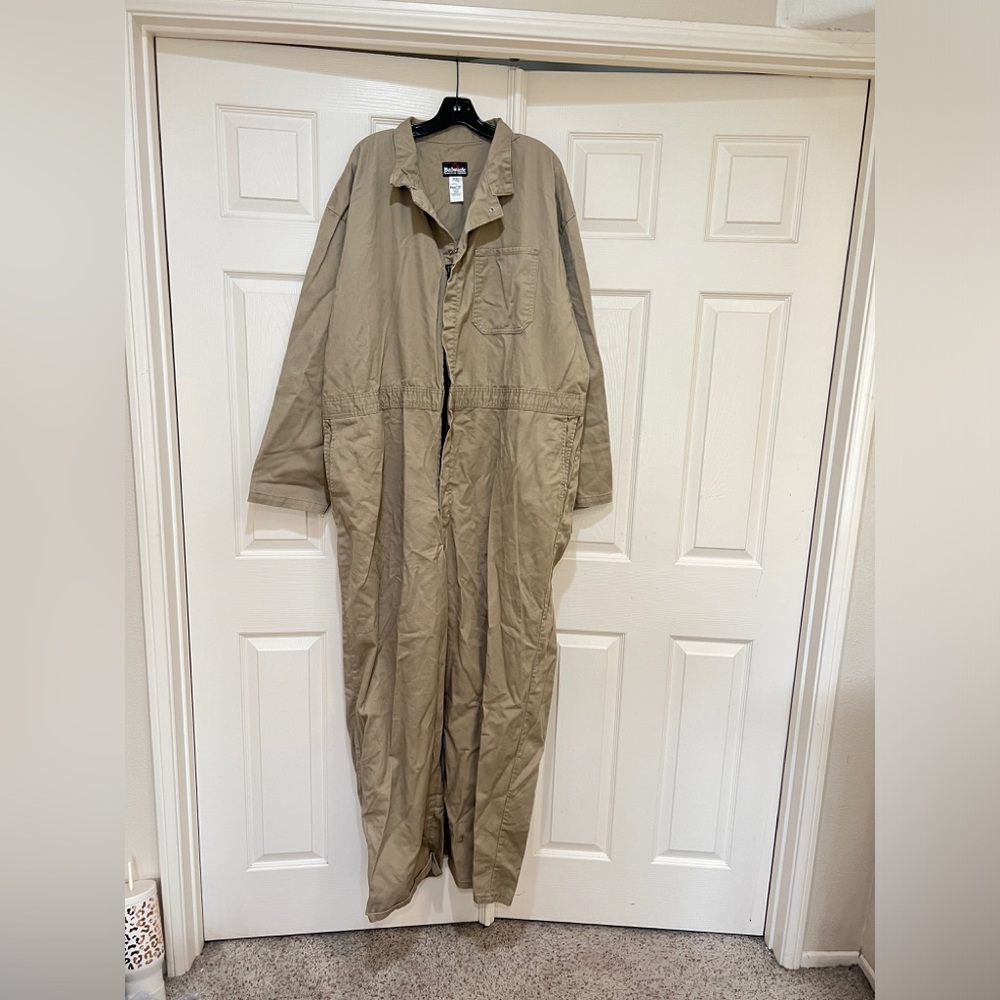 Bulwark Khaki‎ Coverall EXCEL FR Mens  56 Reg CEC2KHS Midweight ARC Rating Twill